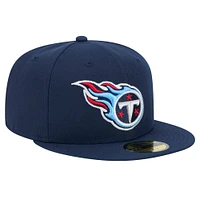 Men's New Era Navy Tennessee Titans  Main 59FIFTY Fitted Hat
