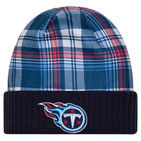 Men's New Era  Navy Tennessee Titans Sideline Statement Cuffed Knit Hat