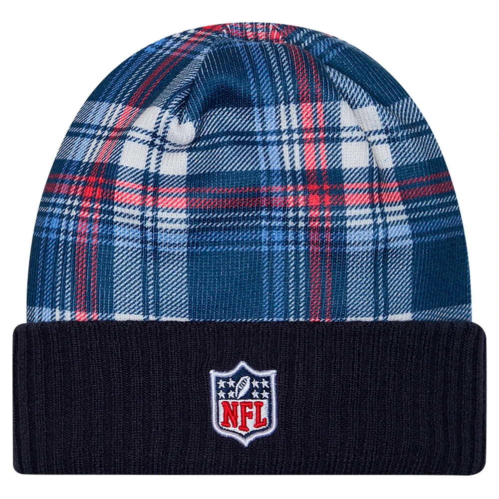 Men's New Era  Navy Tennessee Titans Sideline Statement Cuffed Knit Hat