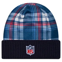 Men's New Era  Navy Tennessee Titans Sideline Statement Cuffed Knit Hat