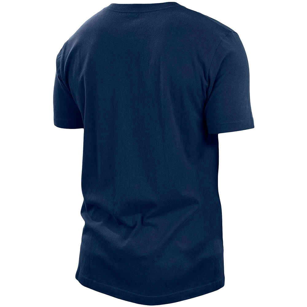 T-shirt pour homme New Era bleu marine Tennessee Titans Split Logo 2-Hit