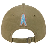 Men's New Era Olive Tennessee Titans Oilers Throwback City Originals Lifestyle 9TWENTY Adjustable Hat