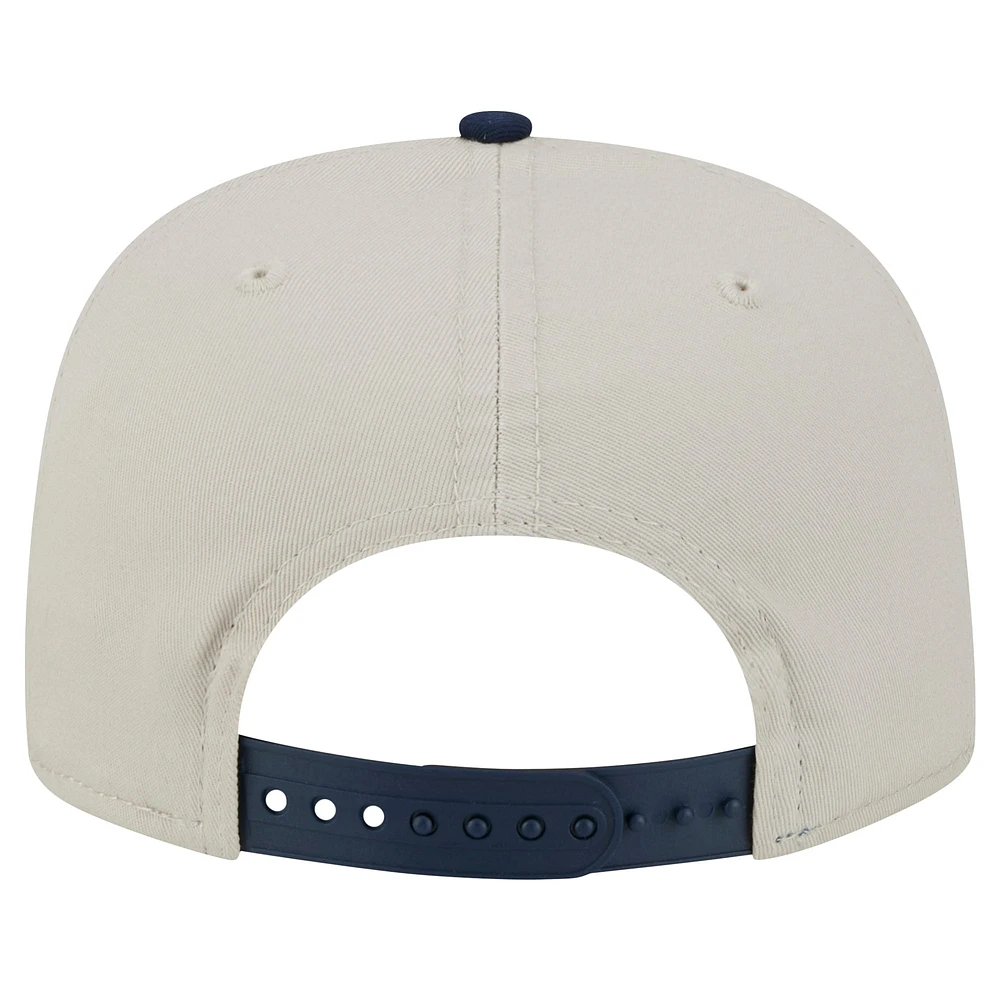Men's New Era Stone/Navy Tennessee Titans Athletic Golfer Snapback Hat