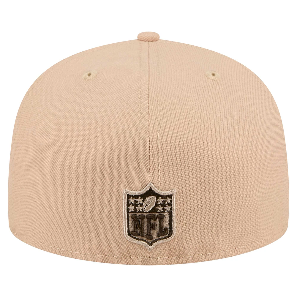 Men's New Era Tan Tennessee Titans Candied Pecan 59FIFTY Fitted Hat