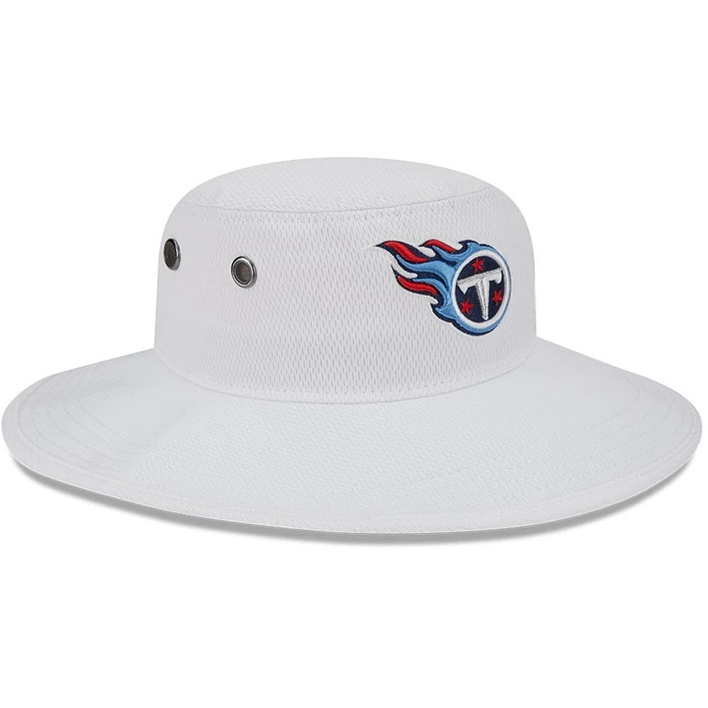 Men's New Era White Tennessee Titans 2023 NFL Training Camp Panama Bucket Hat