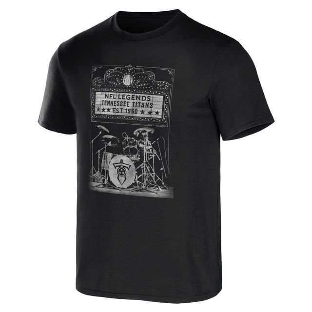 Collection NFL x Darius Rucker pour hommes par Fanatics T-shirt noir Tennessee Titans Band