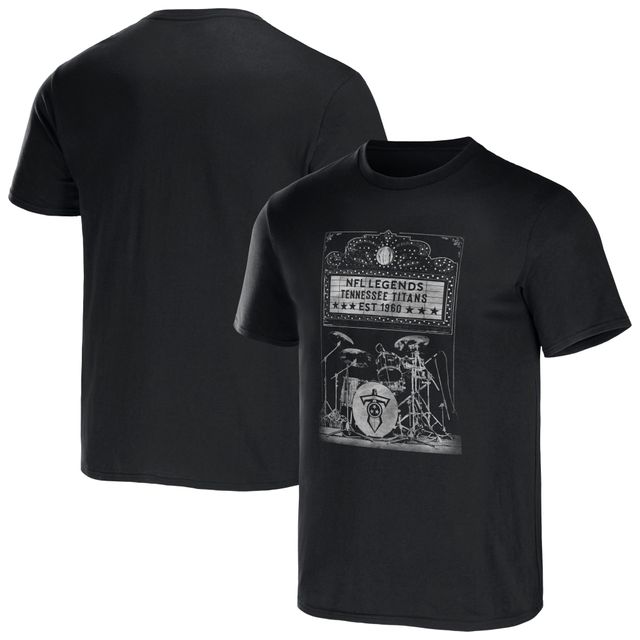 Collection NFL x Darius Rucker pour hommes par Fanatics T-shirt noir Tennessee Titans Band