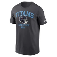 Men's Nike Anthracite Tennessee Titans Helmet Essential T-Shirt