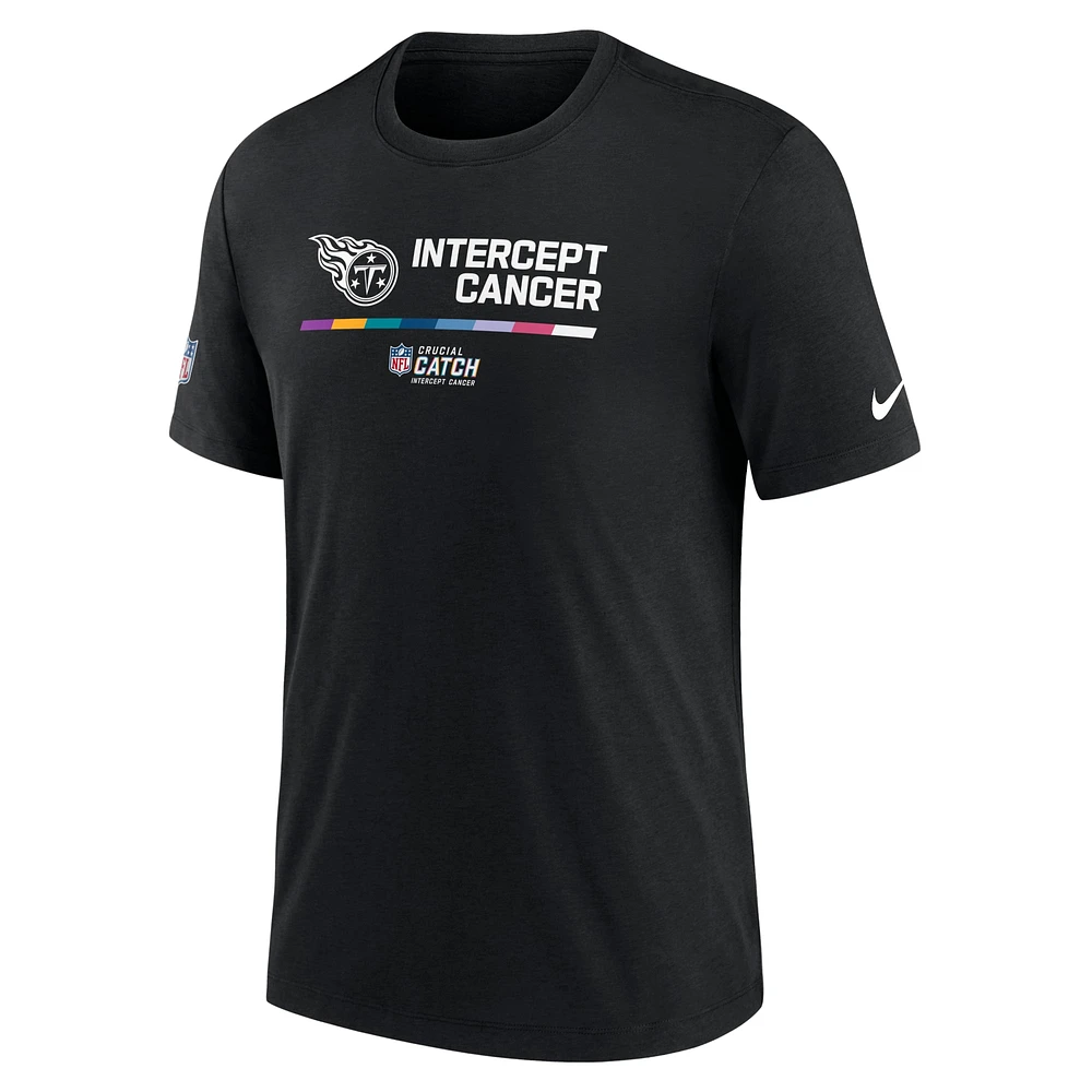 Men's Nike Black Tennessee Titans NFL Crucial Catch Performance T-Shirt