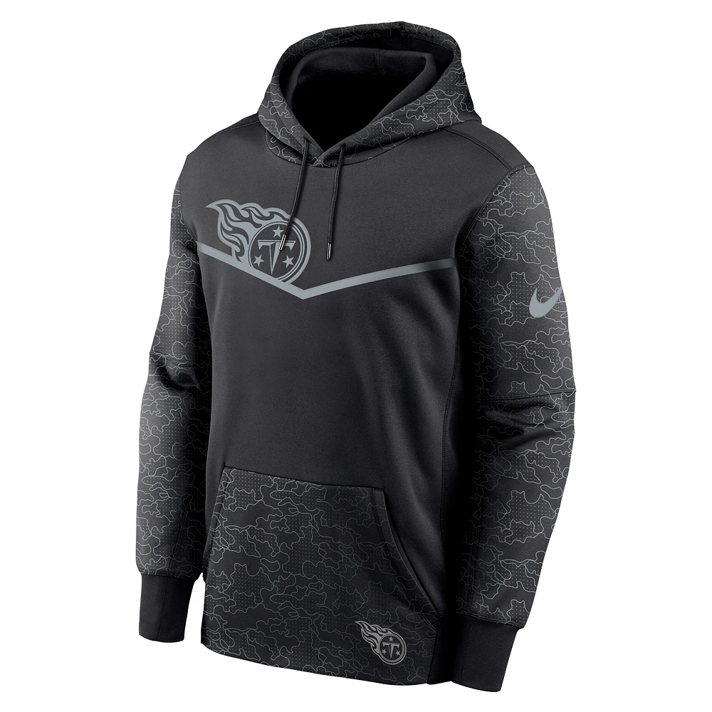 Chandail à capuchon RFLCTV Chevron Nike Tennessee Titans pour homme noir