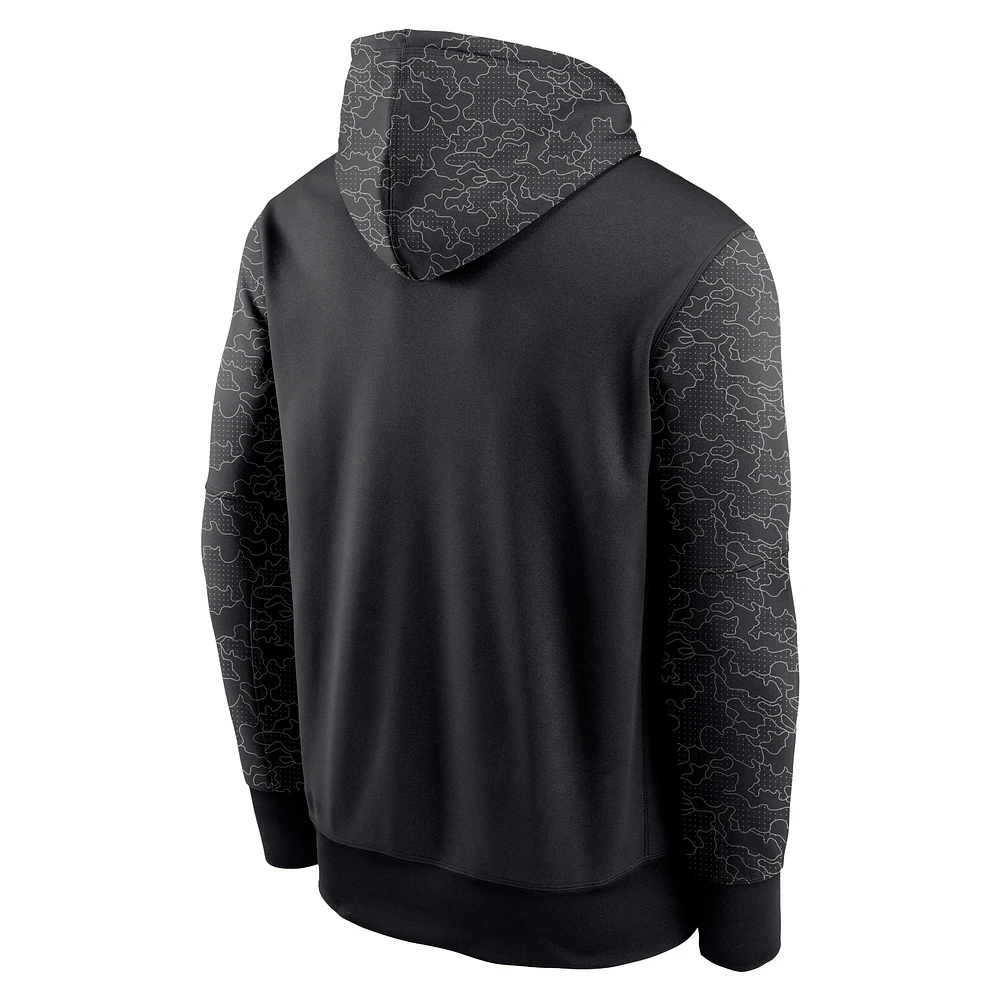 Chandail à capuchon RFLCTV Chevron Nike Tennessee Titans pour homme noir