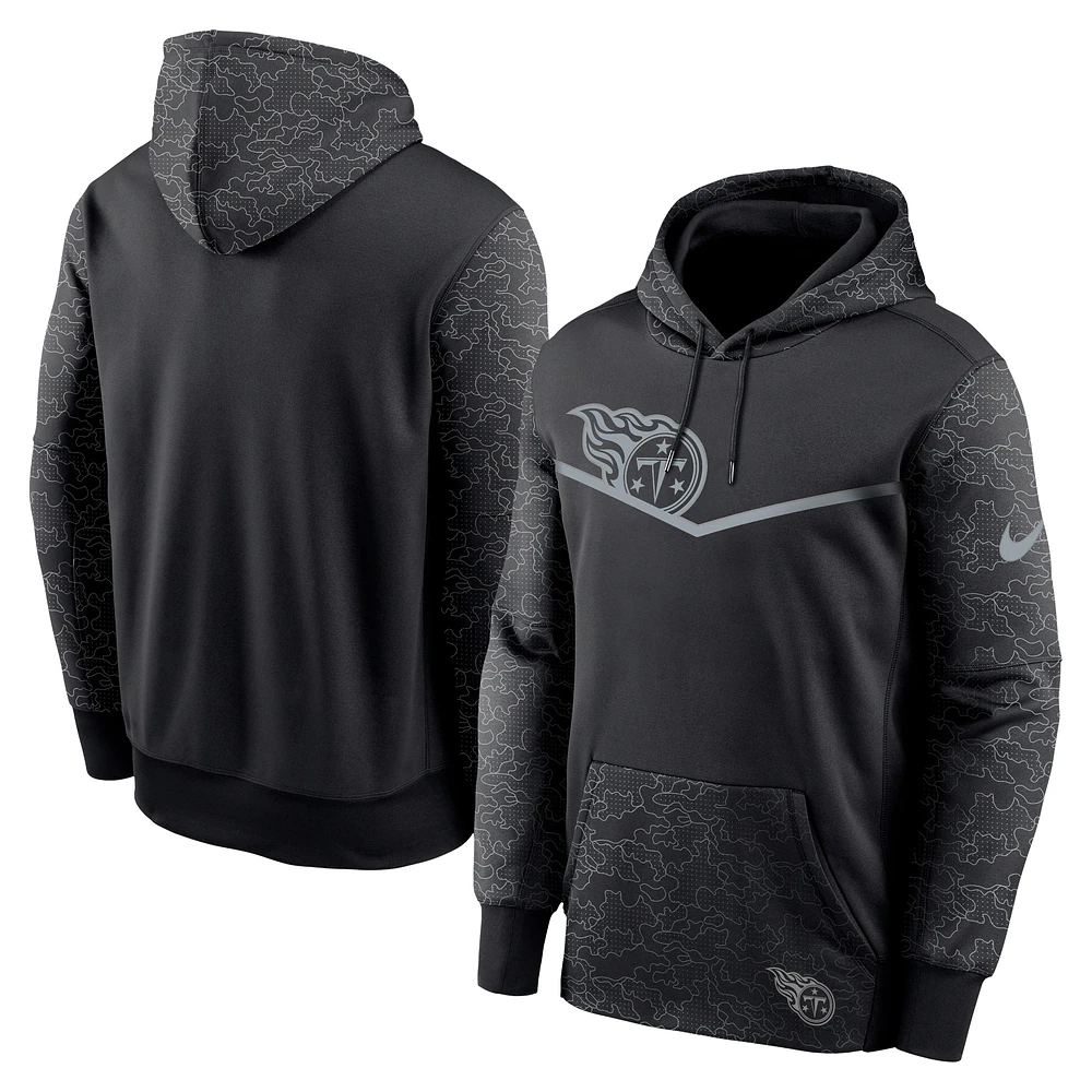 Chandail à capuchon RFLCTV Chevron Nike Tennessee Titans pour homme noir