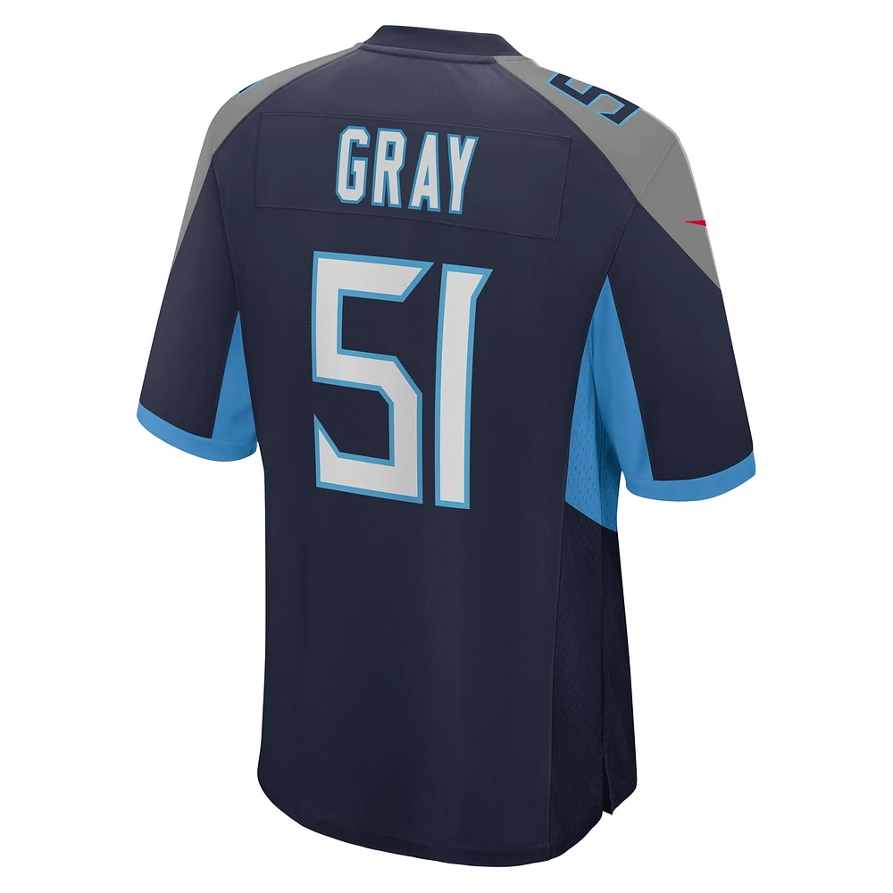 Men's Nike Cedric Gray  Navy Tennessee Titans Game Jersey