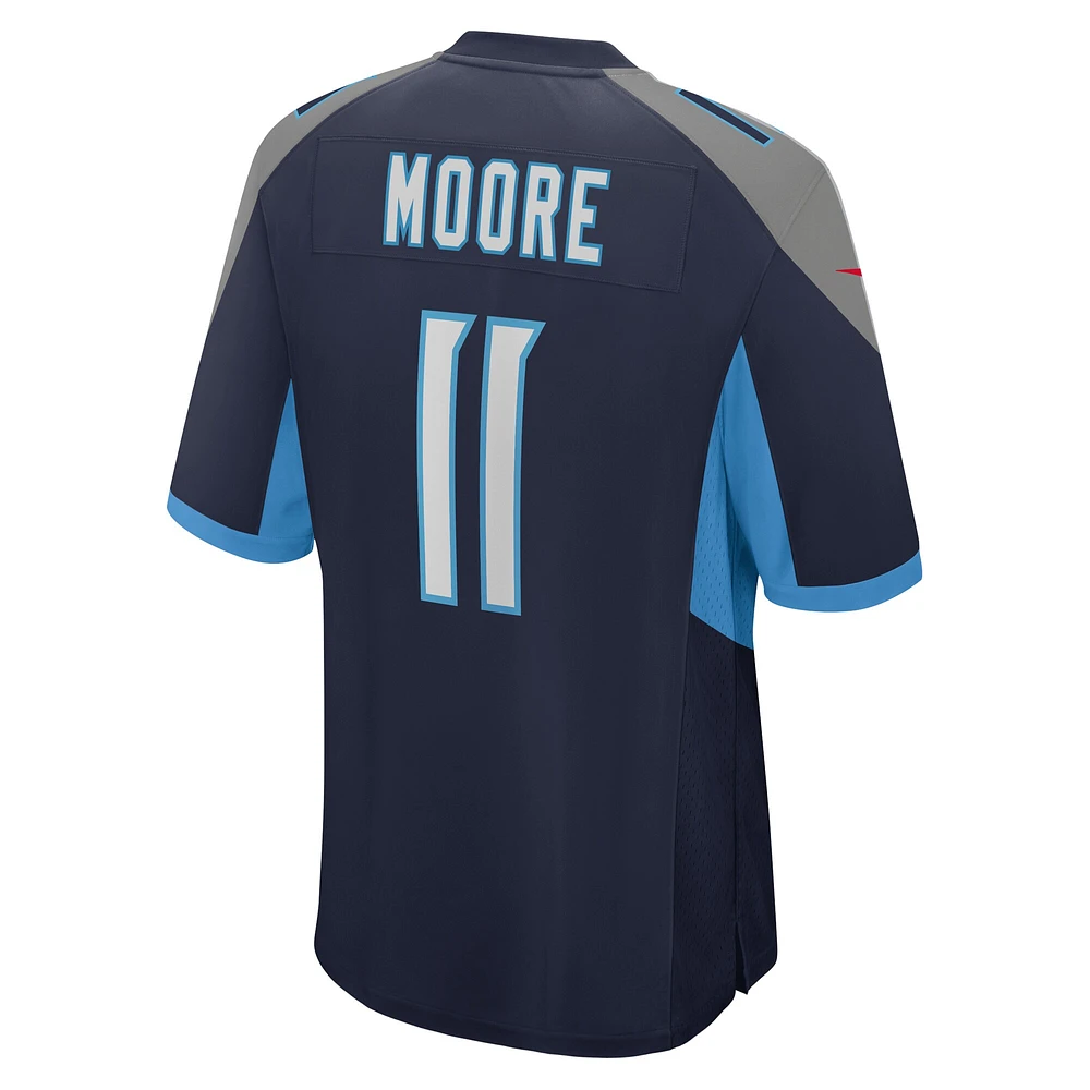 Men's Nike Chris Moore  Navy Tennessee Titans Game Jersey