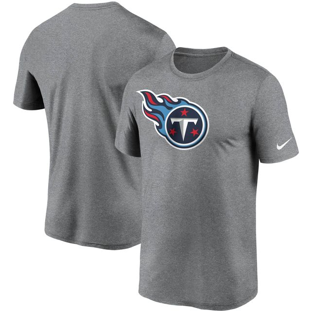 T-shirt Nike Heathered Charcoal Tennessee Titans Logo Essential Legend Performance pour homme