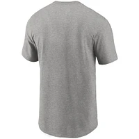 Men's Nike Heathered Gray Tennessee Titans Primary Logo T-Shirt