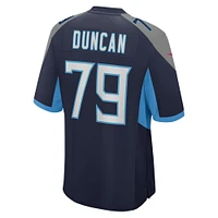 Men's Nike Jaelyn Duncan  Navy Tennessee Titans Team Game Jersey
