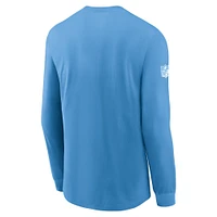 Men's Nike Light Blue Tennessee Titans Sideline Performance Long Sleeve T-Shirt