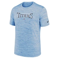 Men's Nike Light Blue Tennessee Titans Team Sideline Velocity Performance - T-Shirt