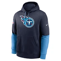 Men's Nike Navy Tennessee Titans 2024 Sideline Club Pullover Hoodie