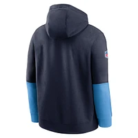 Men's Nike Navy Tennessee Titans 2024 Sideline Club Pullover Hoodie