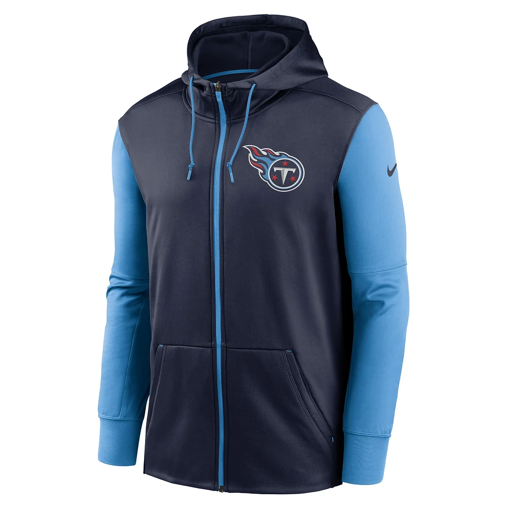 Men's Nike  Navy Tennessee Titans Performance Full-Zip Hoodie