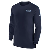 T-shirt à manches longues Nike pour hommes, bleu marine