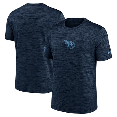 T-shirt Nike bleu marine Tennessee Titans Sideline Velocity Performance pour homme