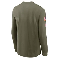 Men's Nike Olive Tennessee Titans 2022 Salute To Service - Team Logo Long Sleeve T-Shirt