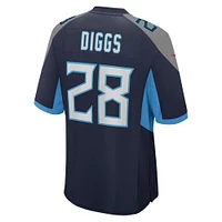 Men's Nike Quandre Diggs  Navy Tennessee Titans Game Jersey