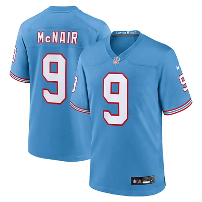 Nike Steve McNair Light Blue Tennessee Titans Oilers Throwback Retired Player Game Jersey