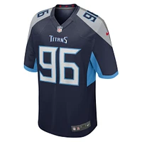 Men's Nike TK McLendon Jr.  Navy Tennessee Titans Game Jersey