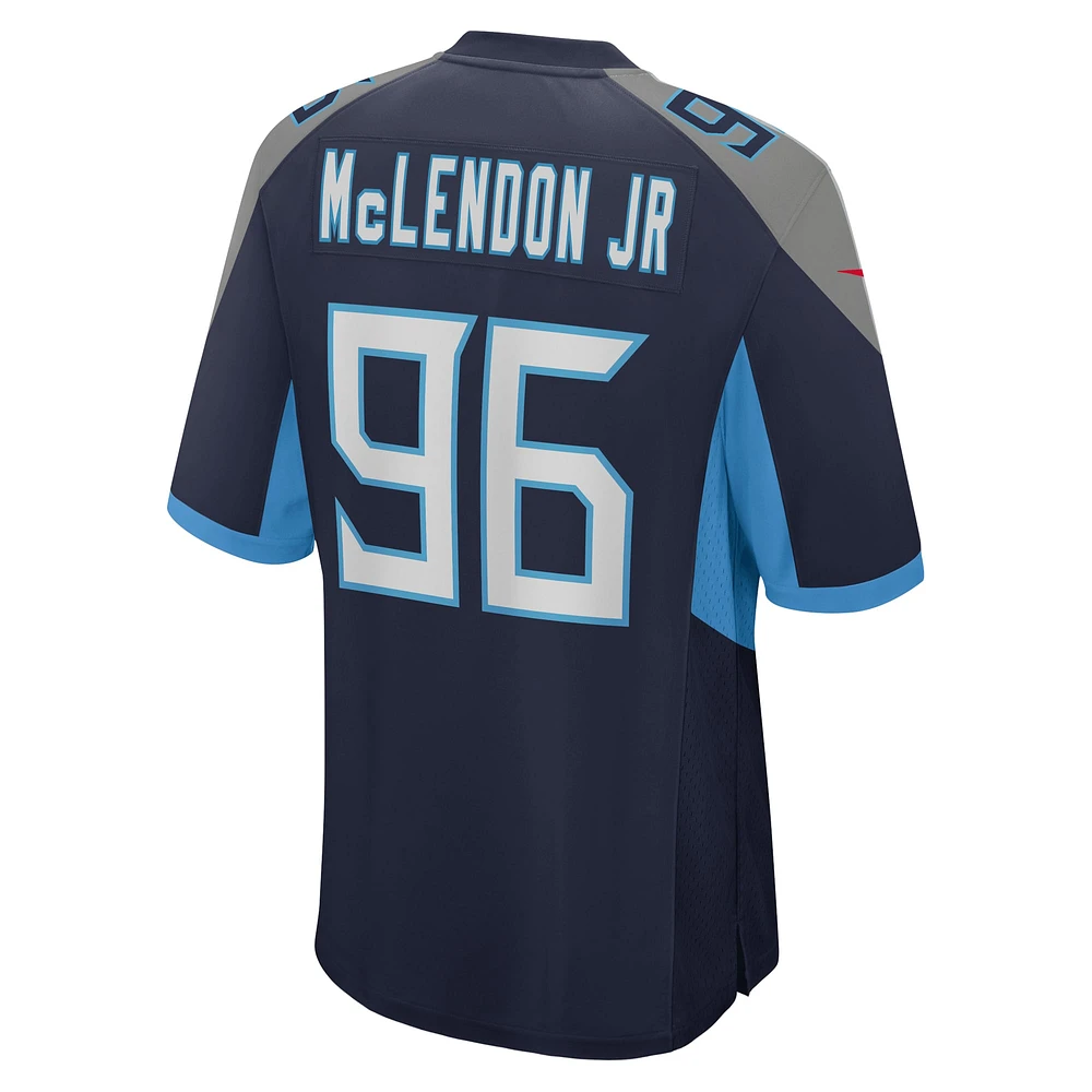 Men's Nike TK McLendon Jr.  Navy Tennessee Titans Game Jersey