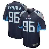 Men's Nike TK McLendon Jr.  Navy Tennessee Titans Game Jersey