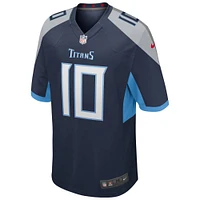 Men's Nike Vince Young Navy Tennessee Titans Game Retired Player Jersey