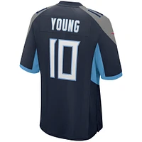 Men's Nike Vince Young Navy Tennessee Titans Game Retired Player Jersey