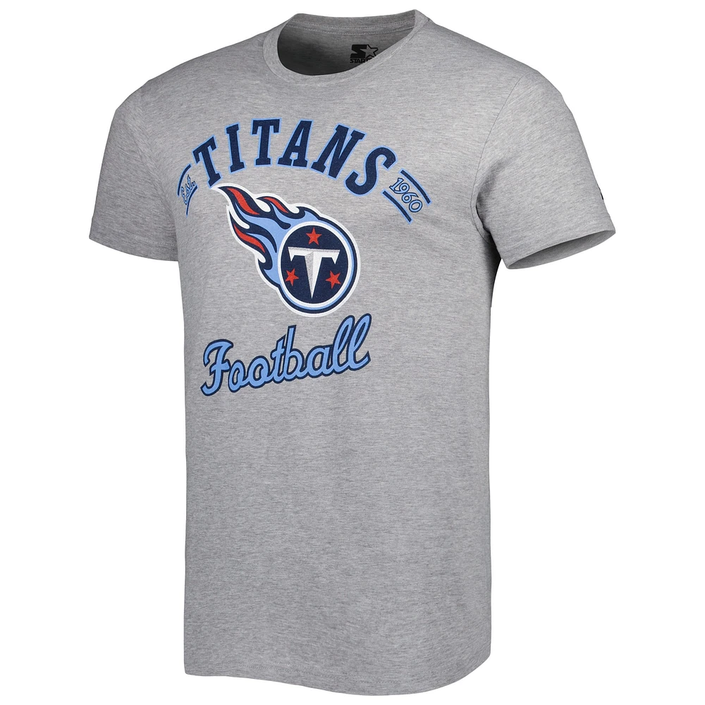 Men's Starter Heathered Gray Tennessee Titans Prime Time T-Shirt