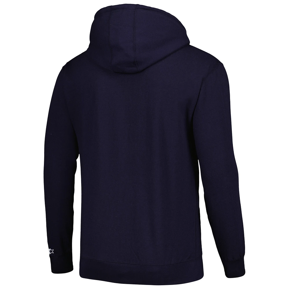 Men's Starter Navy Tennessee Titans Domestic Post Season Full-Zip Hoodie