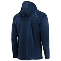 Men's Starter Navy Tennessee Titans Raglan Long Sleeve Hoodie T-Shirt