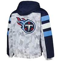 Veste à capuche demi-glissière pour homme Tennessee Titans Thursday Night Gridiron Raglan Starter blanc/bleu marine
