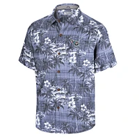 Chemise boutonnée pour homme Tommy Bahama bleu marine Tennessee Titans Coconut Point Isla Palmetta Camp