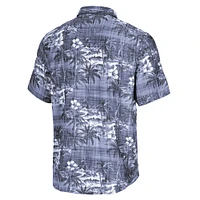 Chemise boutonnée pour homme Tommy Bahama bleu marine Tennessee Titans Coconut Point Isla Palmetta Camp