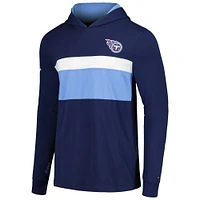 T-shirt à capuche manches longues Tommy Hilfiger pour hommes Tennessee Titans Morgan bleu marine