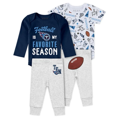 Vêtements pour nouveau-nés et nourrissons par Erin Andrews Tennessee Titans Ensemble trois pièces body pantalon Turn Me Around