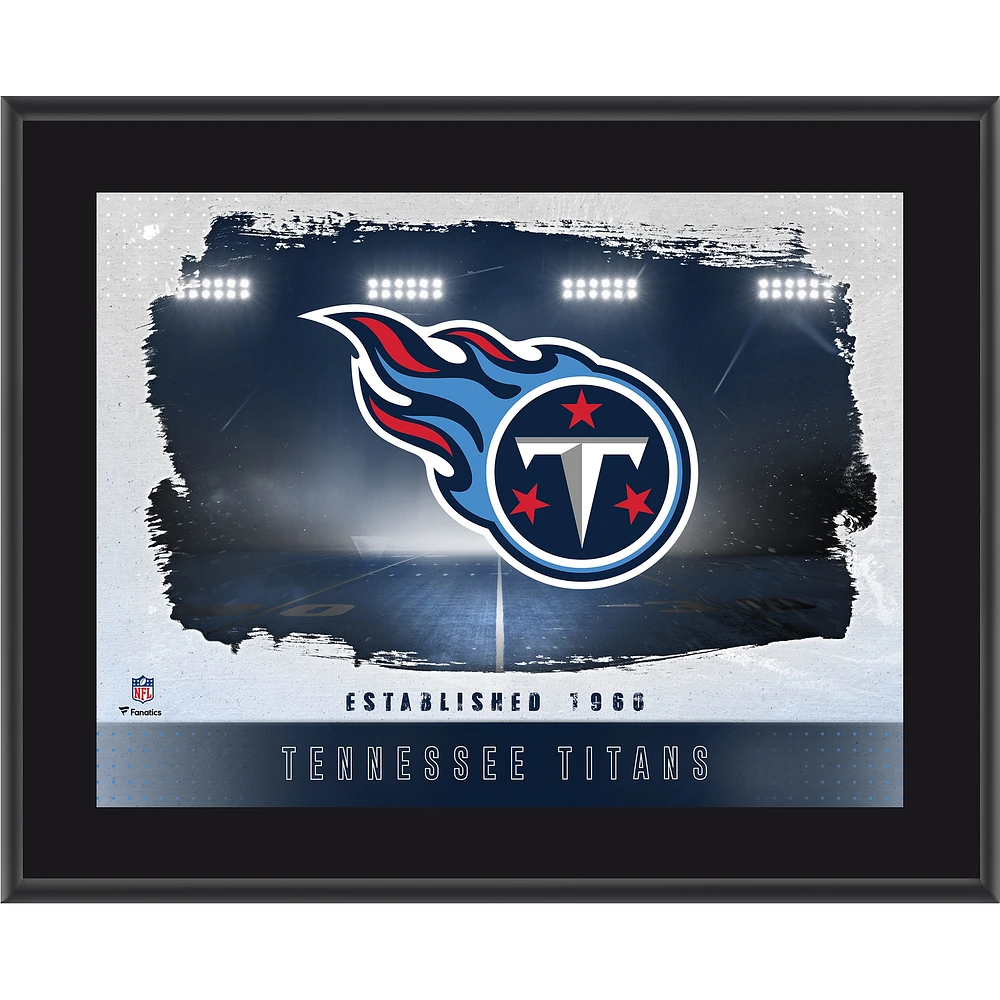 Tennessee Titans Framed 10.5" x 13" Sublimated Horizontal Team Logo Plaque