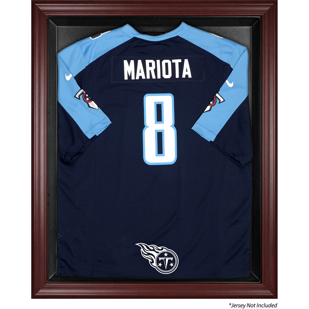 Vitrine de présentation encadrée en acajou pour maillots des Titans du Tennessee