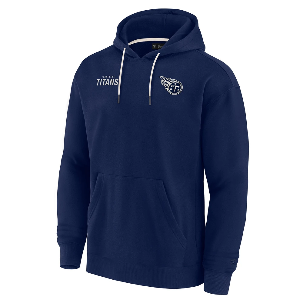 Unisex Fanatics Navy Tennessee Titans Elements Super Soft Fleece Pullover Hoodie
