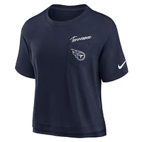 Women's Nike  College Navy Tennessee Titans Performance Pocket T-Shirt