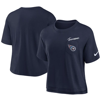 Women's Nike  College Navy Tennessee Titans Performance Pocket T-Shirt