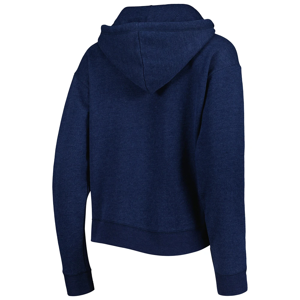 Women's '47 Navy Tennessee Titans Color Rise Kennedy Notch Neck Pullover Hoodie